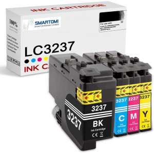 Paquete de 4 cartuchos de tinta compatibles SMARTOMI Brother LC3237
