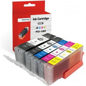 Paquete de 5 cartuchos de tinta compatibles SMARTOMI Canon PGI-580XXL CLI-581XXL