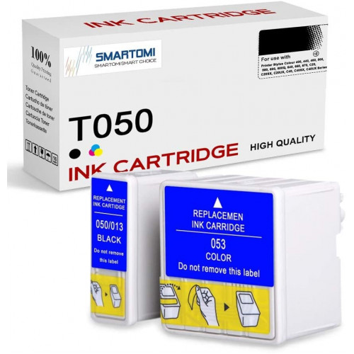 Cartuchos de tinta compatibles SMARTOMI Epson T050 T053, paquete de 2